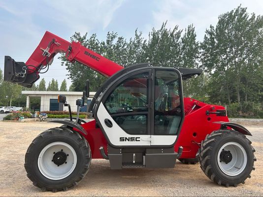 7m Petit téléassistant SNSC 3 tonnes Téléscopique de portée chariot élévateur rouge